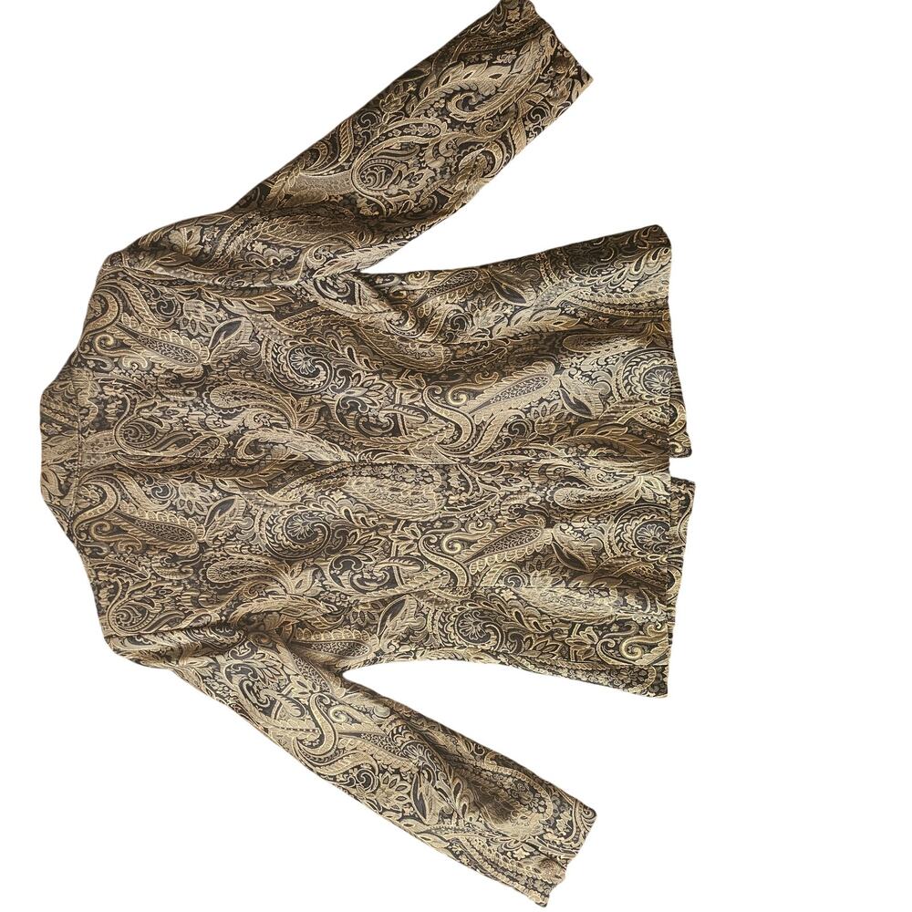 Oscar de la renta Blazer Size Medium Black & Metallic Gold - Picture 3 of 13